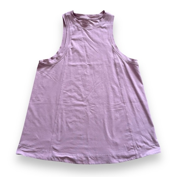 Lululemon Long Cotton Crewneck Tank Top Rose Blush Size Medium Athletic Summer - Picture 2 of 4
